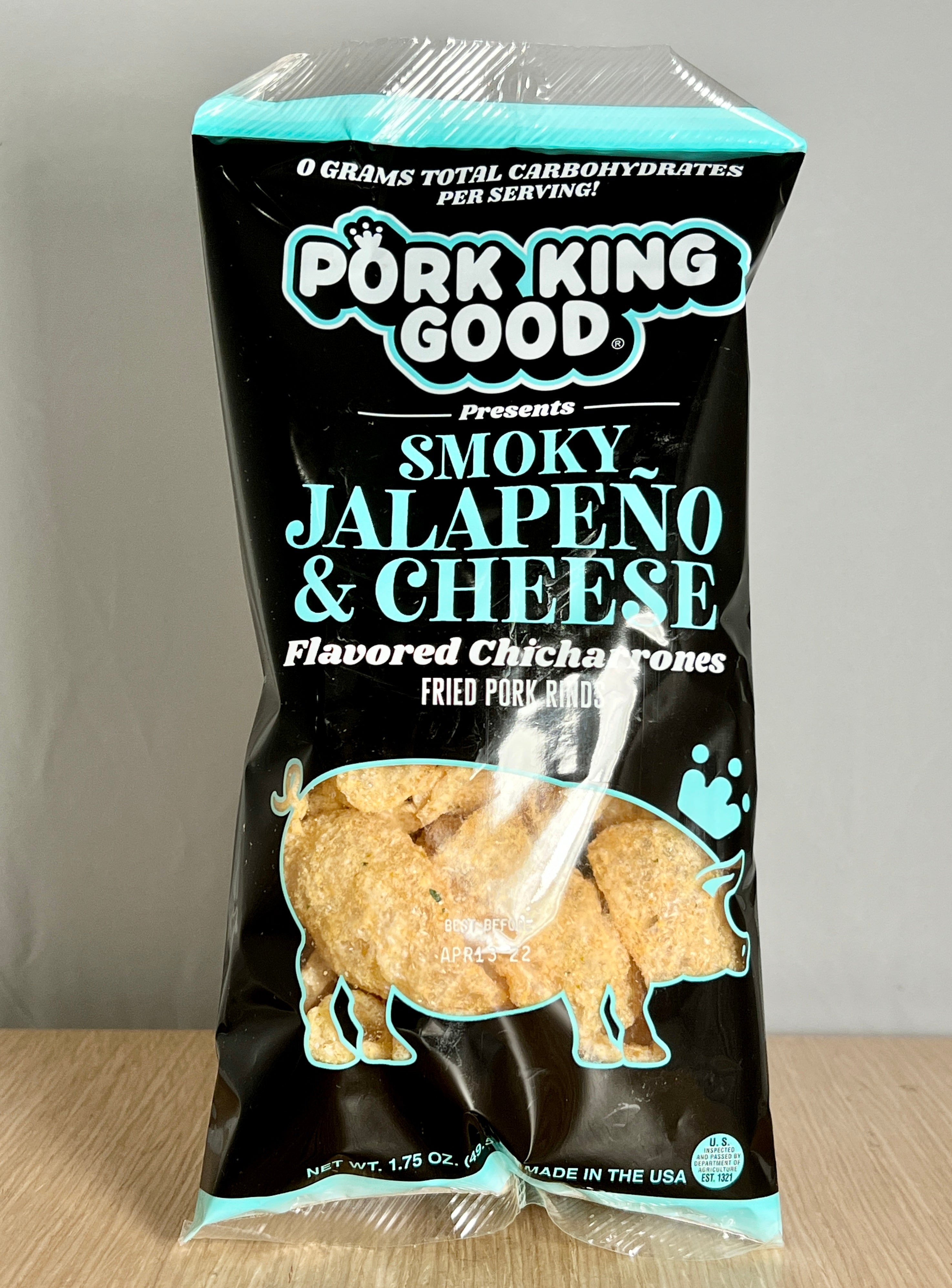 Pork King Good Smoky Jalapeño & Cheese Pork Rinds 1.75oz bag – Stateside  Crafts